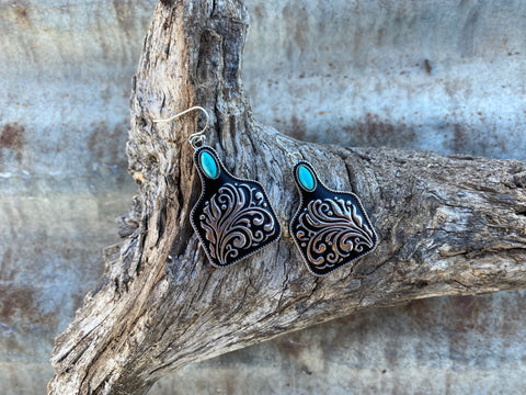 Metal Cattle Tags - Floral