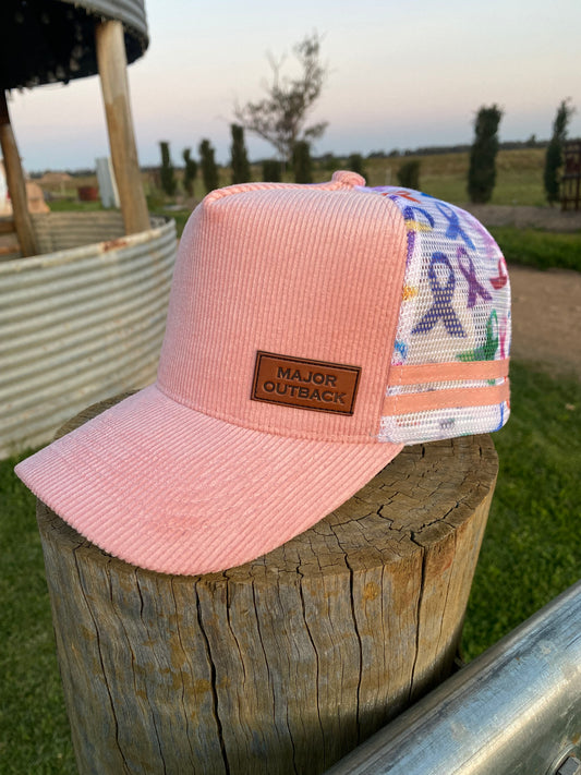 Pink Corduroy Cancer Cap