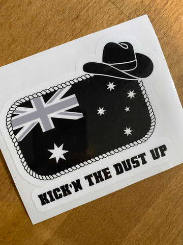 The Dusty Logo Sticker - Black Cowboy Hat