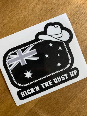 Dusty Logo Sticker - White Cowboy Hat