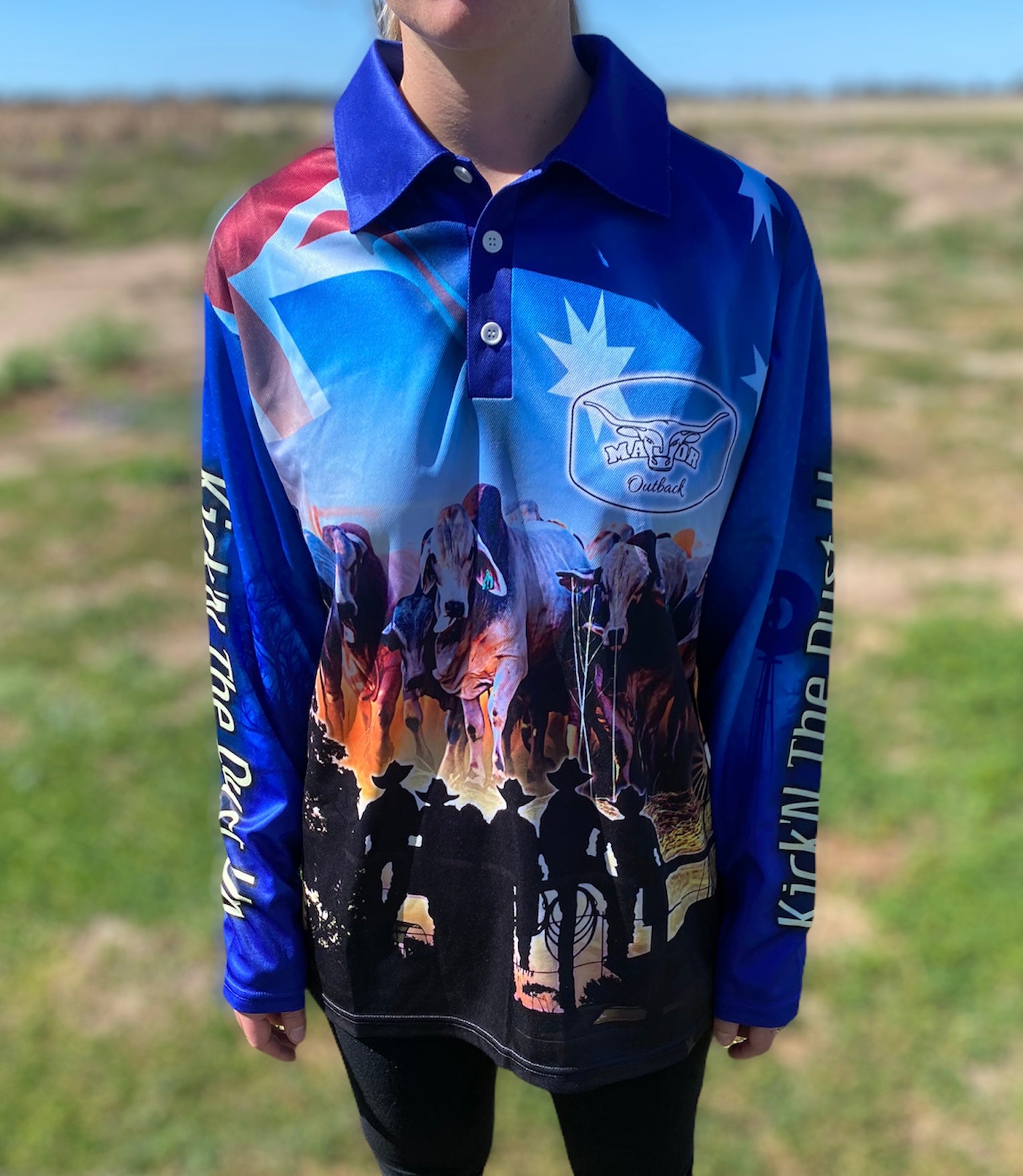 aussie flag fishing shirt