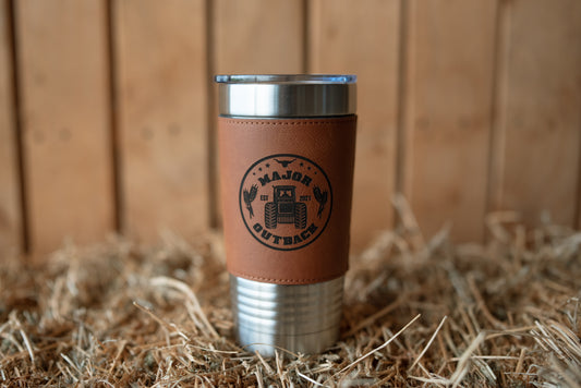Travel Mug Brown Leather Trax - TB